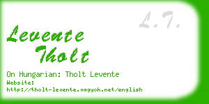 levente tholt business card